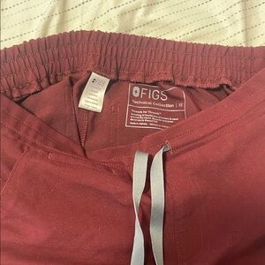 Figs Burgundy Scrub Pants